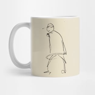 Line Art Man Passerby Mug